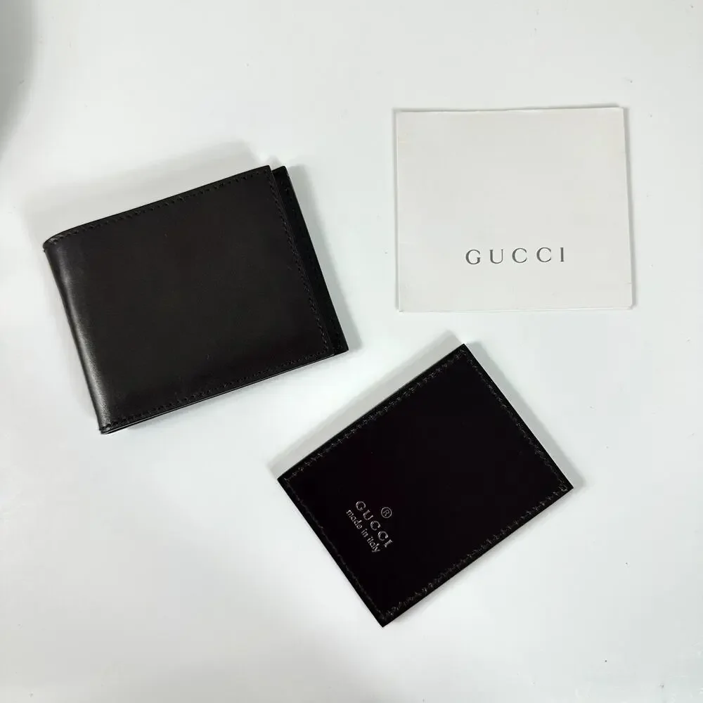 Gucci Pocket Mirror with Leather Case Authentic Vintage